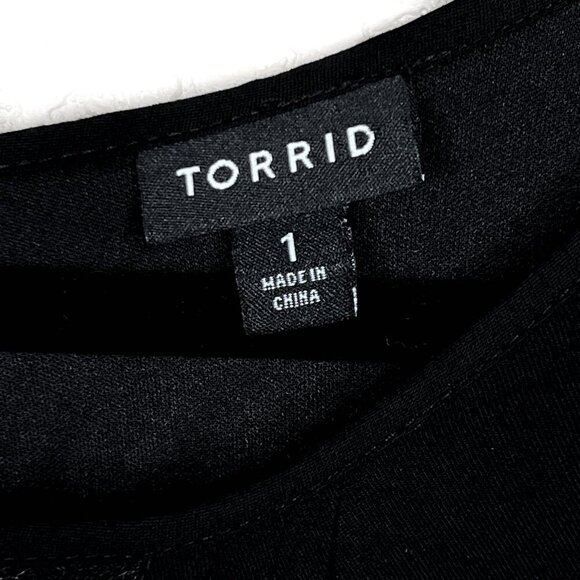 Torrid Tiered Challis Lace Boho Chic Prairie Tunic Ruffled Midi Sz 1 - NWOT - Picture 8 of 10